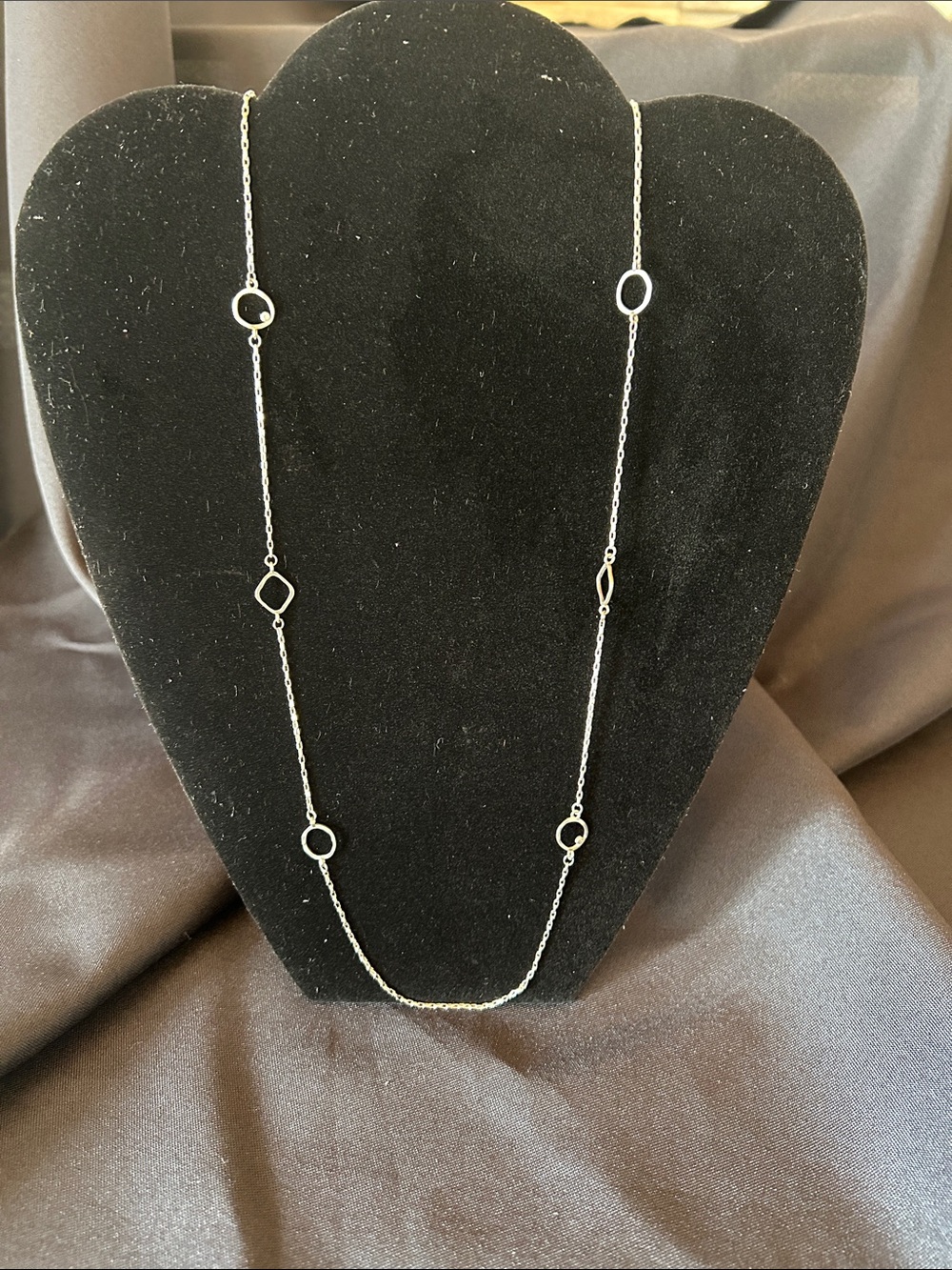 Silpada N2334 Sterling Silver Long Necklace with Circle Accents